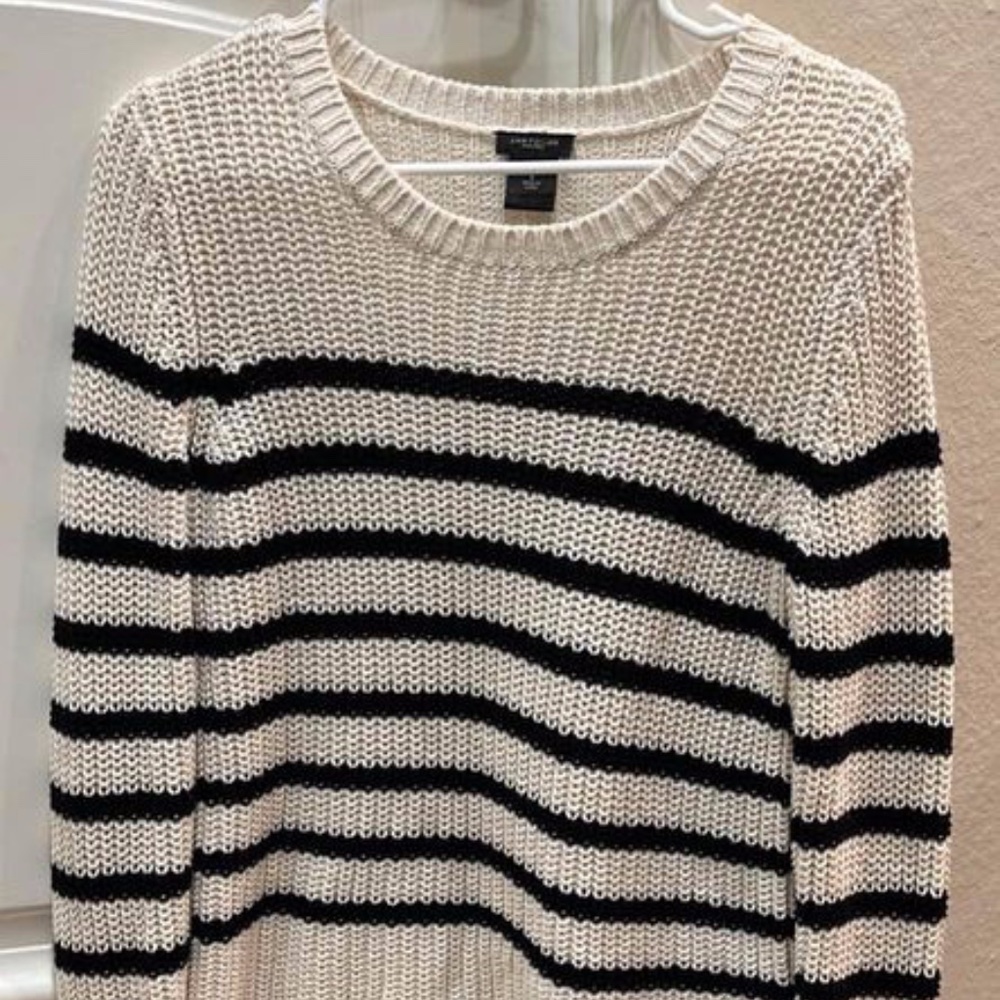 ANN TAYLOR Knitted Striped Sweater
